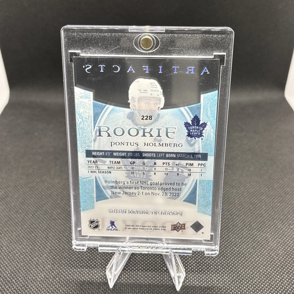 2022-23 Update Clear Cut Rookies Upper Deck Artifacts Pontus Holmberg #228 - Image 2 of 2