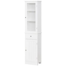 Slim Bathroom Storage Cabinet, Tall Bathroom Cabinet, Narrow Linen Tower
