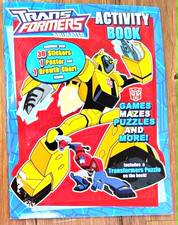 Transformers Animated Coloring Activity Book - 2009 - Stickers Poster Chart