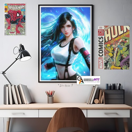 Tifa Final Fantasy Poster | Tifa wall art | Final Fantasy print | Tifa Lockhart - Bild 7 von 11