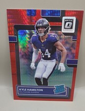 2022 Panini Donruss Optic Rated Rookie Kyle Hamilton Red Hyper Prizm Ravens 