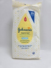 Brand New Pack Of 15 Count Extra Large Johnson's Head To Toe Baby WashCloth