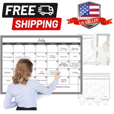 Large Dry Erase Calendar for Wall, Undated 1 Wall Calendar, 40" x 28" Erasab...
