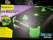 Air Hockey Table Brookstone Neon Edition