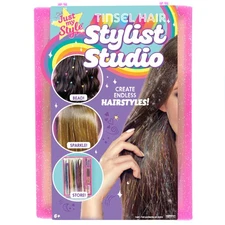 Tinsel Hair Stylist Studio, Fairy Hair Tinsel Kit, 9 Colorful Tinsel Strands ...