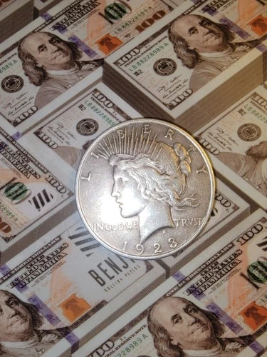 1923 Silver Peace Dollar In Really Good Shape No Mint Mark