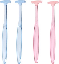 4Pcs Eyelid Brushes, Silicone Plastic Ultra Soft Eyelid Margin Cleansing Brushes