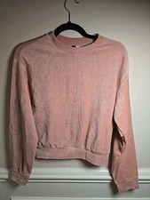 Divided Sweater Oversized Veluxepink mauve ribbed crew neck pullover Soft XS