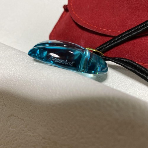 Baccarat Crystal Wave Heart Necklace Clear Fashion Accessories Blue C517 - Picture 7 of 8