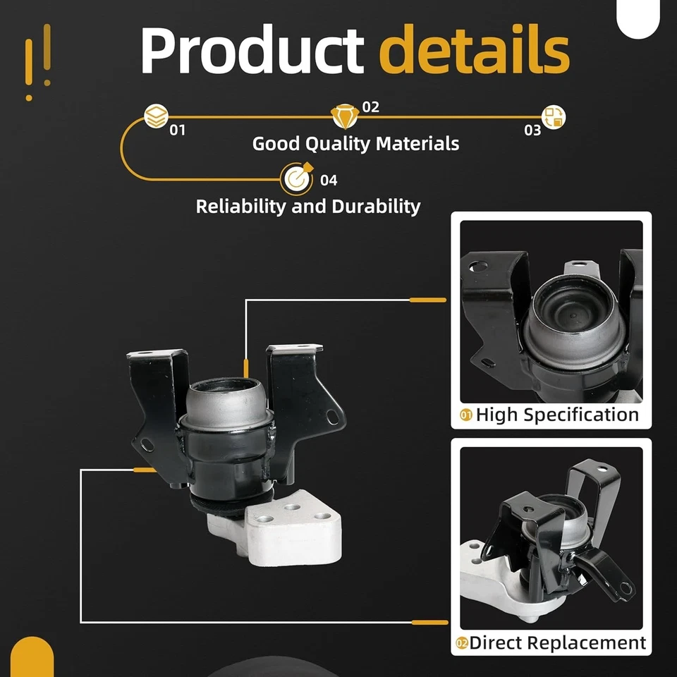 3pcs Engine Motor Mount and Transmission Mounts Kit fit for Mitsubishi Mirage... - image 4 of 4