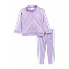 Adidas Kids' 3-Stripes Tricot Track Set Purple size 6X
