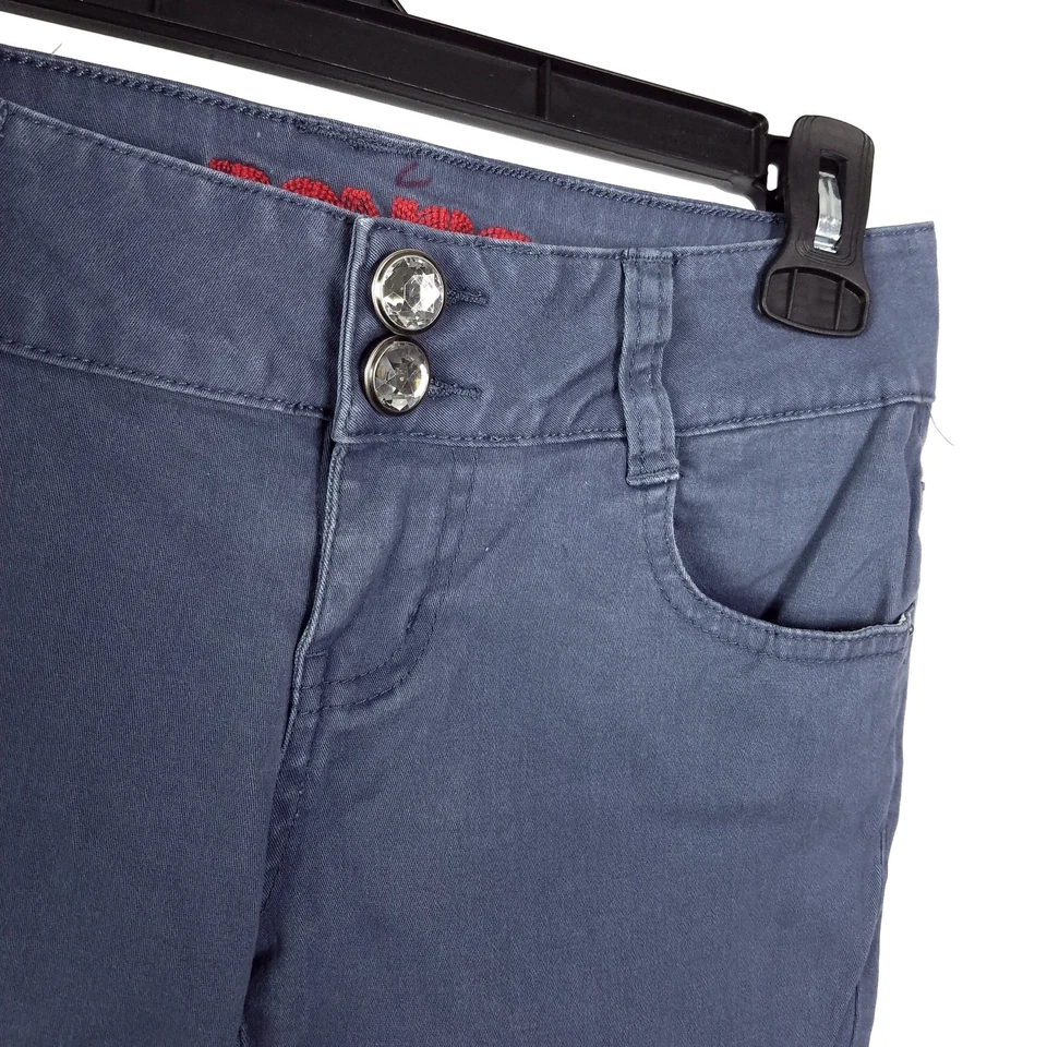 Bongo Blue Cotton Twill Stretch Skinny Pants Size 3 with 31" Inseam - Image 3 of 4