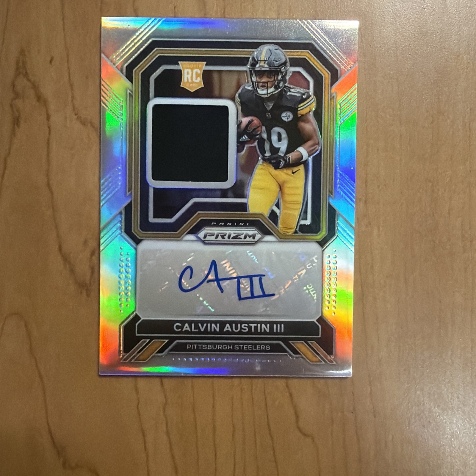 Calvin Austin Panini Prizm Rookie Patch Autographs #RPACA Base