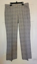 Vtg Escada Cotton Blend Black White Gray Plai...