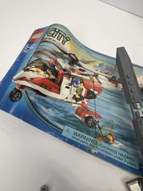 Lego City Rescue Helicopter Set 7903  w/ Instructions, Box Near Complete