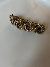Vintage Kirks Folly Gold Tone Knot Hair Barrette Made In France Large 4" Signed