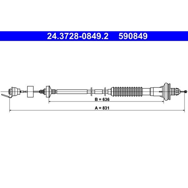 ATE 24.3728-0849.2 Seilzug, KupplungsbetäTigung-image