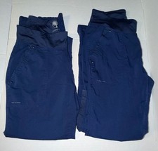 2 Pair Healing Hands Purple Label Tori Style 9133 Small Scrub Pants Navy