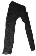 Members Mark Zen High Rise Ankle Large Gray Black Pull On Leggings