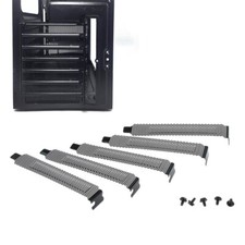 5pcs Black PCI Slot Cover Dust Filter Blanking Plate Hard Steel W Screw 120 22mm