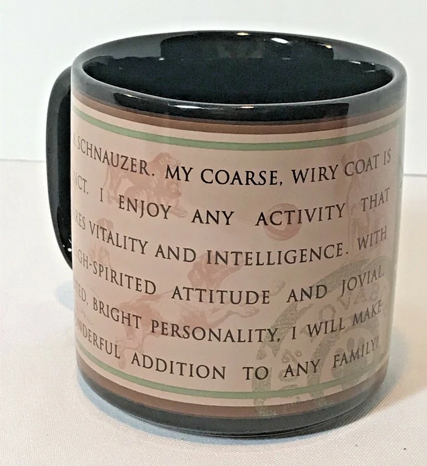 Taza de té café para perro The Schnauzer amante de los animales dueño de mascotas Russ Berrie & Co. Foto 4 de 4