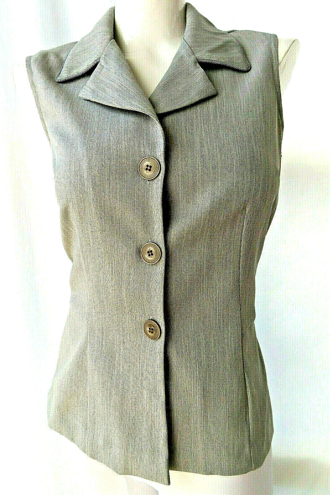 JACLYN SMITH Women's V Neck Waistcoat Vest 3 Butt… - image 5