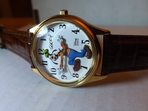 Disney Parks Mens Vintage Goofy Watch (Goofy Stepping Out)-Leather-VHTF-New - Picture 8 of 12