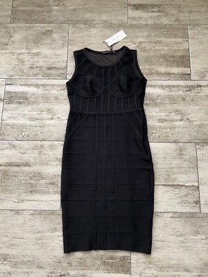 Womens Karen Millen Bandage Bodice Knit Dress Sleeveless Polyester Size M |  eBay