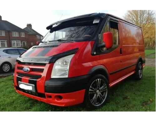 PARA FORD TRANSIT MK7 07-13 NEGRO SÓLIDO VISERA DE SOL DEFLECTOR DE VIENTO  - Imagen 2 de 4