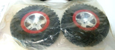 4 TRAXXAS 5873A Tires  Wheels Satin Chrome/Red Beadlock Dual Profile NOS