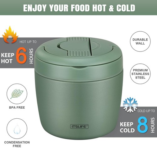 Soup Thermo for Hot Food Adults 32OZ Lunch Containers Wide Mouth Hot Food Jar Va - Picture 6 of 7