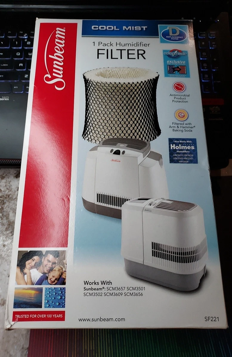 Genuine Sunbeam Color Check Cool Mist Humidifier Filter SF221 Type D 134559