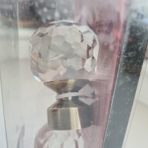 Wilko 28mm Crystal and Antique Brass Finials - Set of 2 - New - Picture 3 of 7