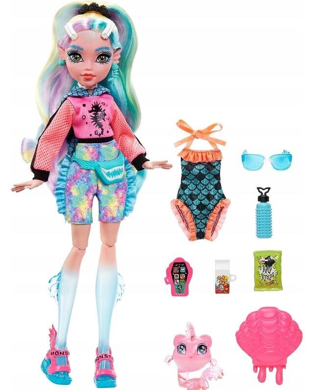 Monster High Doll Lagoona Blue + accessories HHK55 Mattel | eBay
