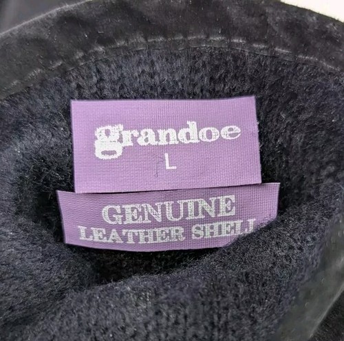 Grandoe Gloves Women's Size L Black Leather Suede - Picture 7 of 7