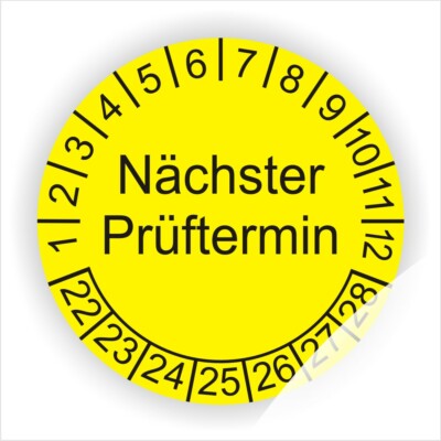 Prüfplakette Geprüft nach DGUV Regel 100-500 Nächster Prüftermin