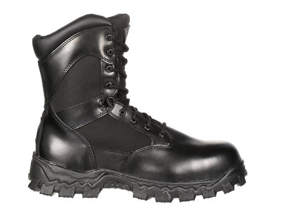 2173-8' Rocky Alpha Force Zip Waterproof Men's Boots Black Leather Nylon 8 M