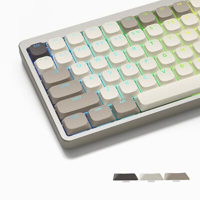 Low Profile Keycaps Set Shine Through PBT 60 65 75 100% Mechanical Keyboards