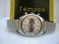 EBERHARD EXTRA-FORT RACING CHRONO 31006 NEW OLD STOCK STEEL BOX&PAPERS 70s WATCH