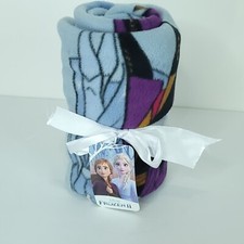 Disney Frozen 2 Elsa Anna Olaf Blue Fleece Throw Travel Blanket 50 x40