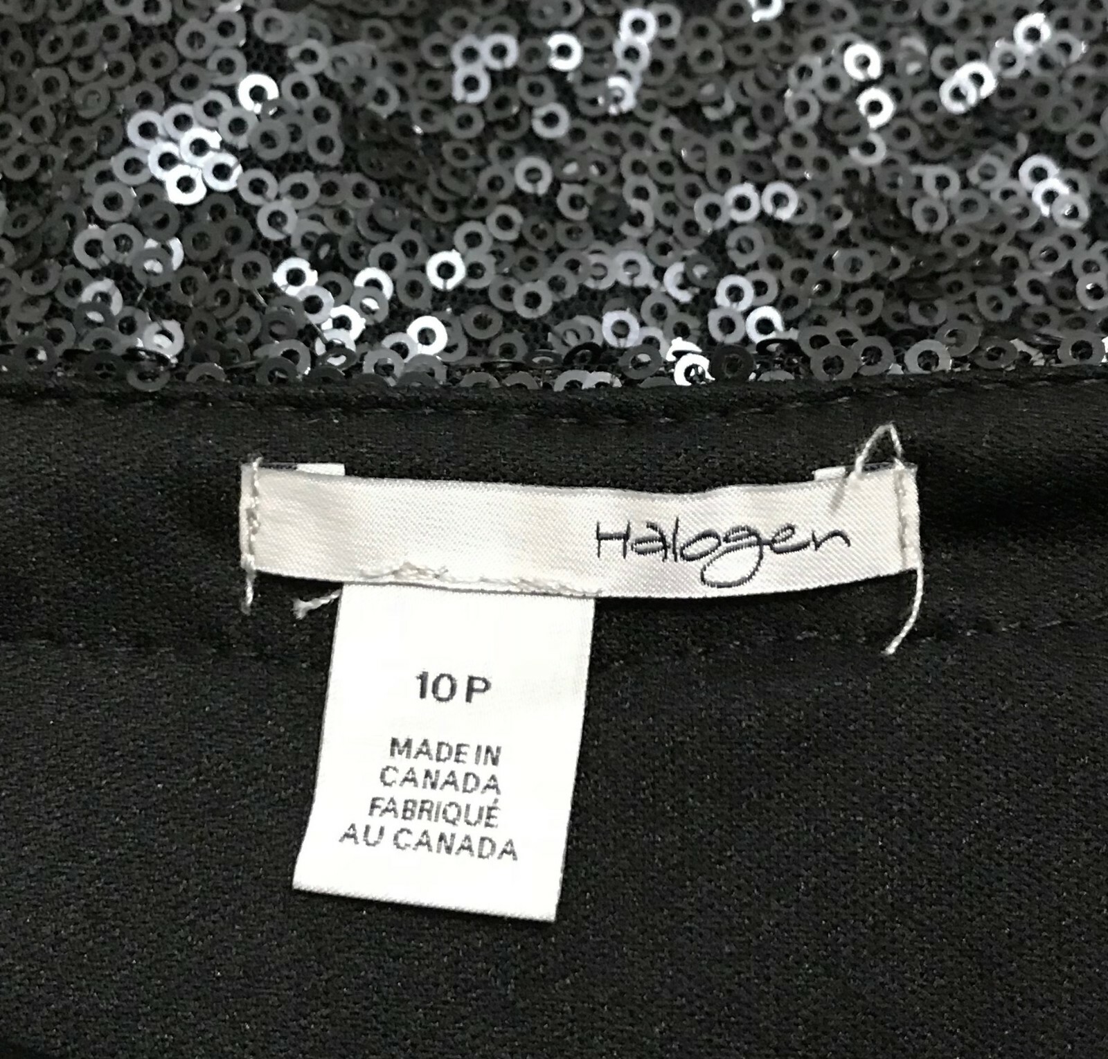 Halogen, Women Solid Black Full Sequin Bubble Hem… - image 2