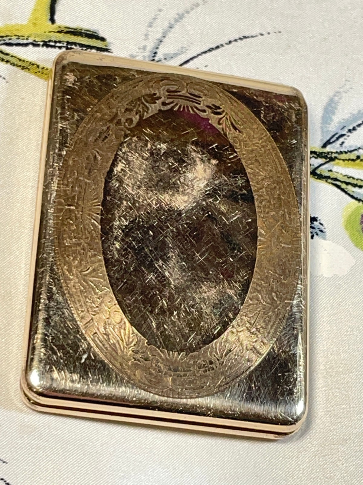 Antique Marathon Brass Plated Rectangular Picture… - image 4