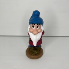 BASHFUL Disney Snow White Seven Dwarfs Rubber Figure Squeaky Bath Toy VTG  90s