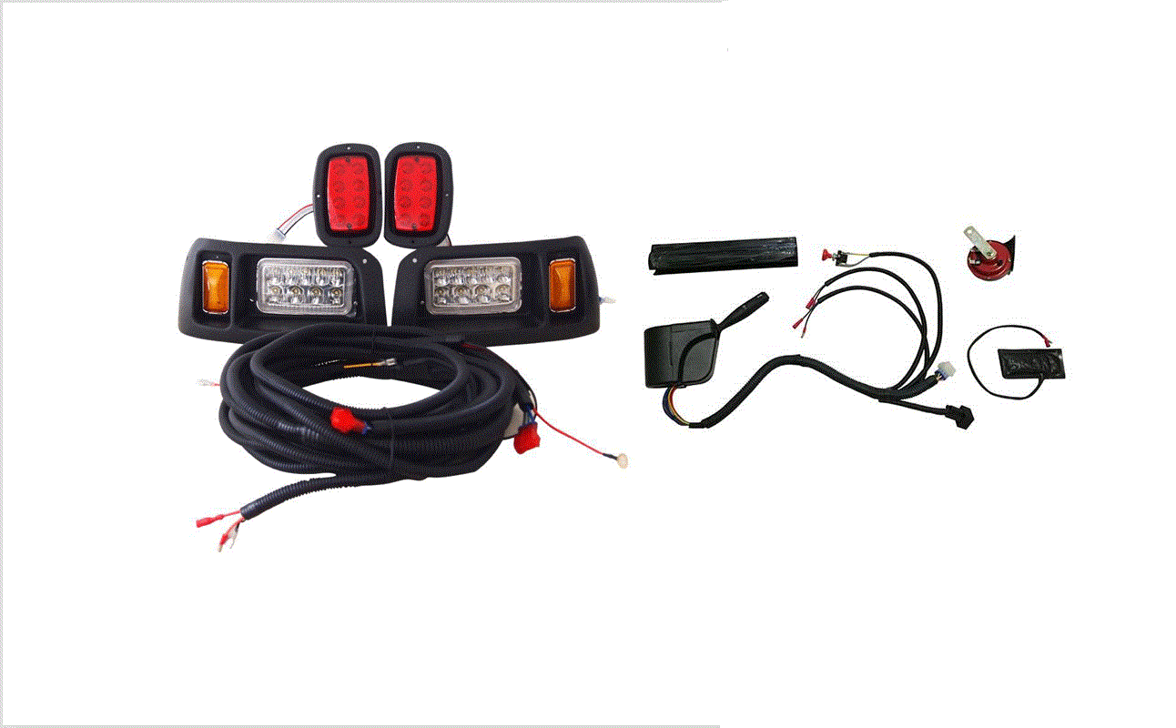 Street Legal Club Car DS LED Light Kit With Turn Switch, Horn & Brake Switch