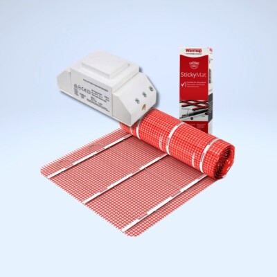 Warmup StickyMat 12V (100W/m²) 0,5m² (0,5m² Matte) inkl. Tra