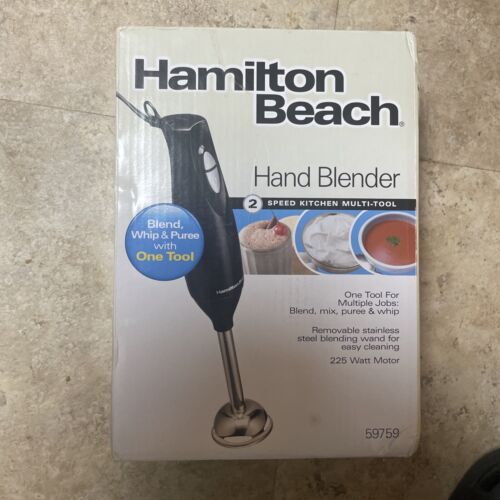 Hamilton Beach 59759 2 Speed Hand Blender Kitchen Multi Tool 225 Watt Motor Blac