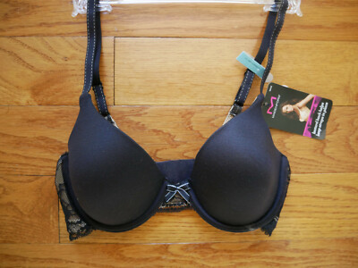 Maidenform Women's Comfort Devotion Embelished Demi Bra 32C NEW Black