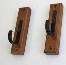 Set of 2, 4 Hooks Wall mount gun rack rifle shotgun hanger hooks Baseball Bat