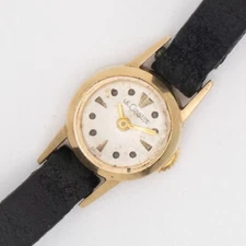 Vintage LeCoultre Backwind Caliber 426 16-Jewel 3-Adjustment 14K Gold Wristwatch