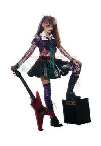 Girls Zombie Punk Halloween Costume Corpse Zombet Fancy Dress Kids